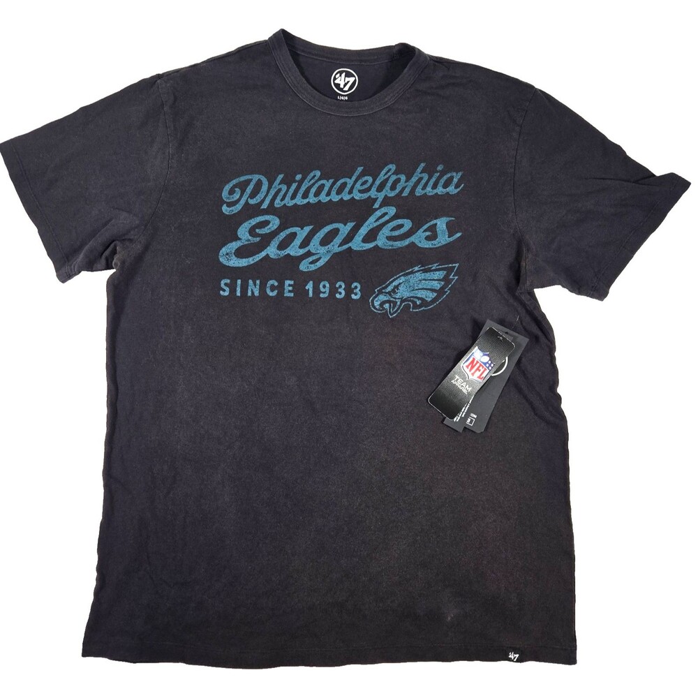 Philadelphia Eagles 47 Brand T-Shirt Dusted Black Men's Large NFL New